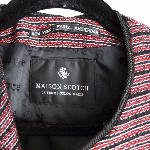 ❌SOLD❌Maison Scotch Cropped Striped Jacket XS - Picture 2 of 7