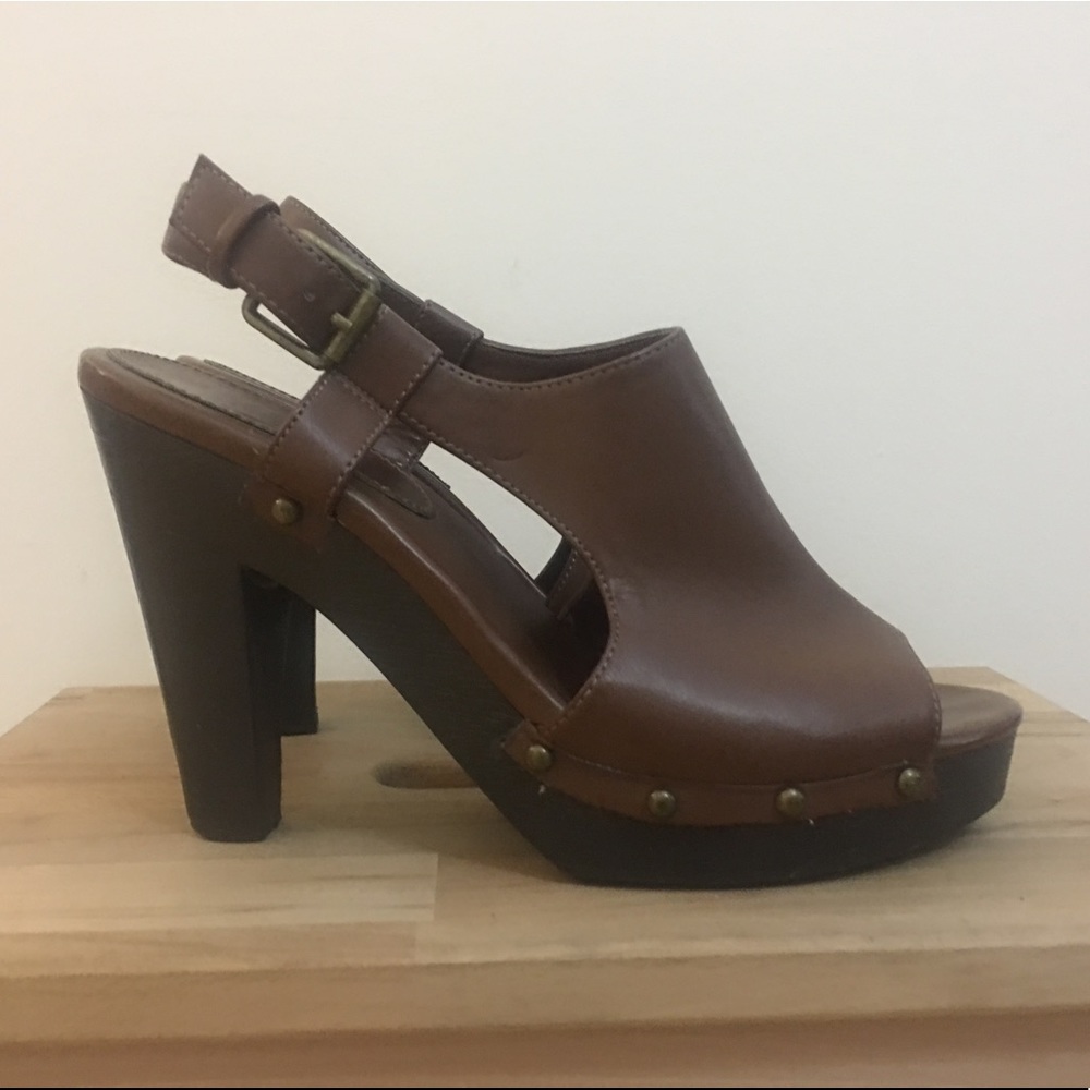 Brown Slingback Heels