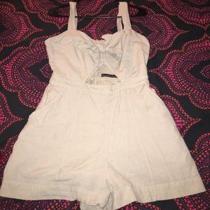 Tie front romper