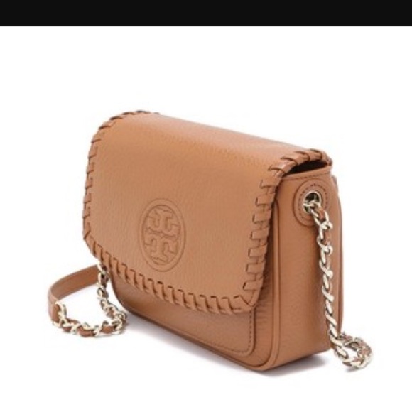 Tory Burch Marion mini flap crossbody bag. Bark - Picture 2 of 8