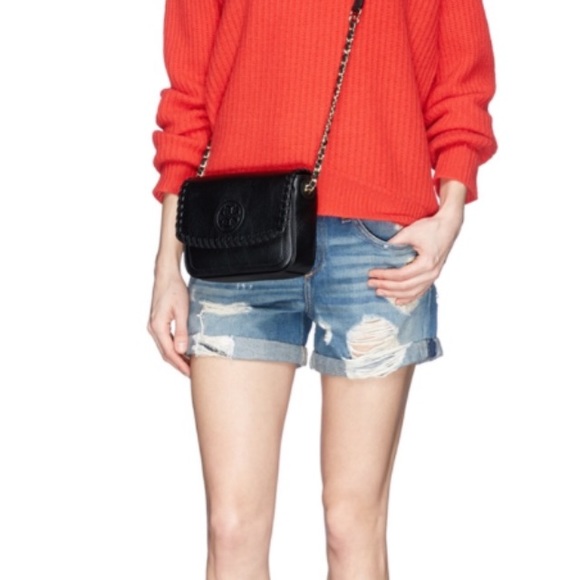 Tory Burch Marion mini flap crossbody bag. Bark - Picture 5 of 8