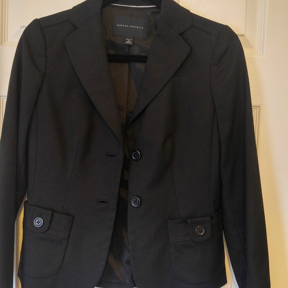 Not Available. Banana republic black blazer
