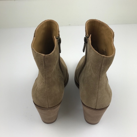 [Lucky Brand] Suede Embroidered Ankle Boots Boho - Picture 3 of 8