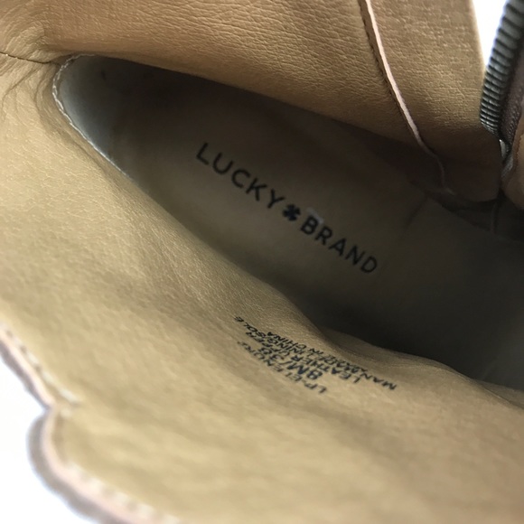 [Lucky Brand] Suede Embroidered Ankle Boots Boho - Picture 8 of 8