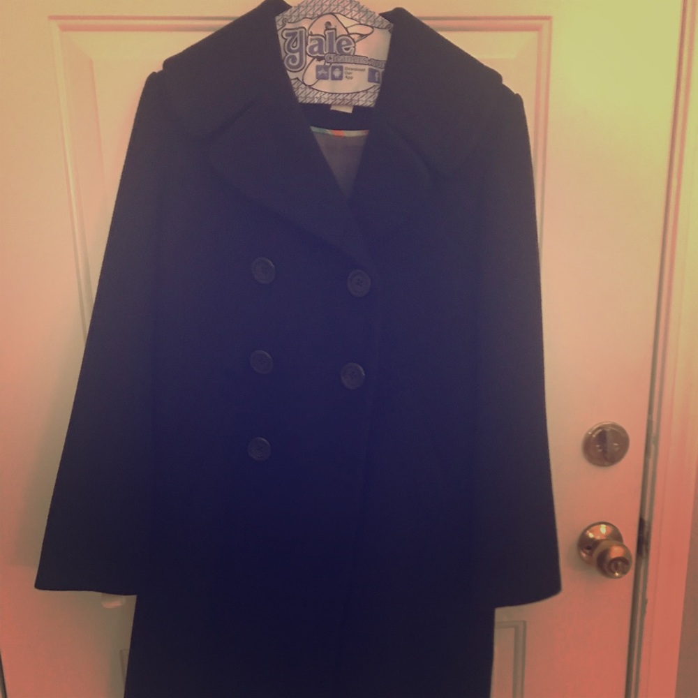 ***Black J. Crew Coat Wool Coat***