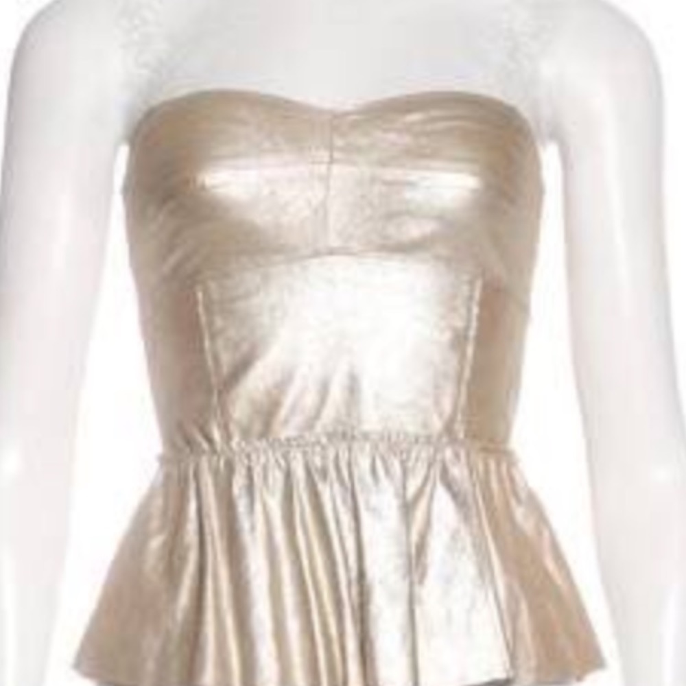 Gold tube top
