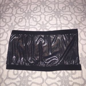 Super Sexy Lamé Bandeau with Fishnet Overlay ✨New✨