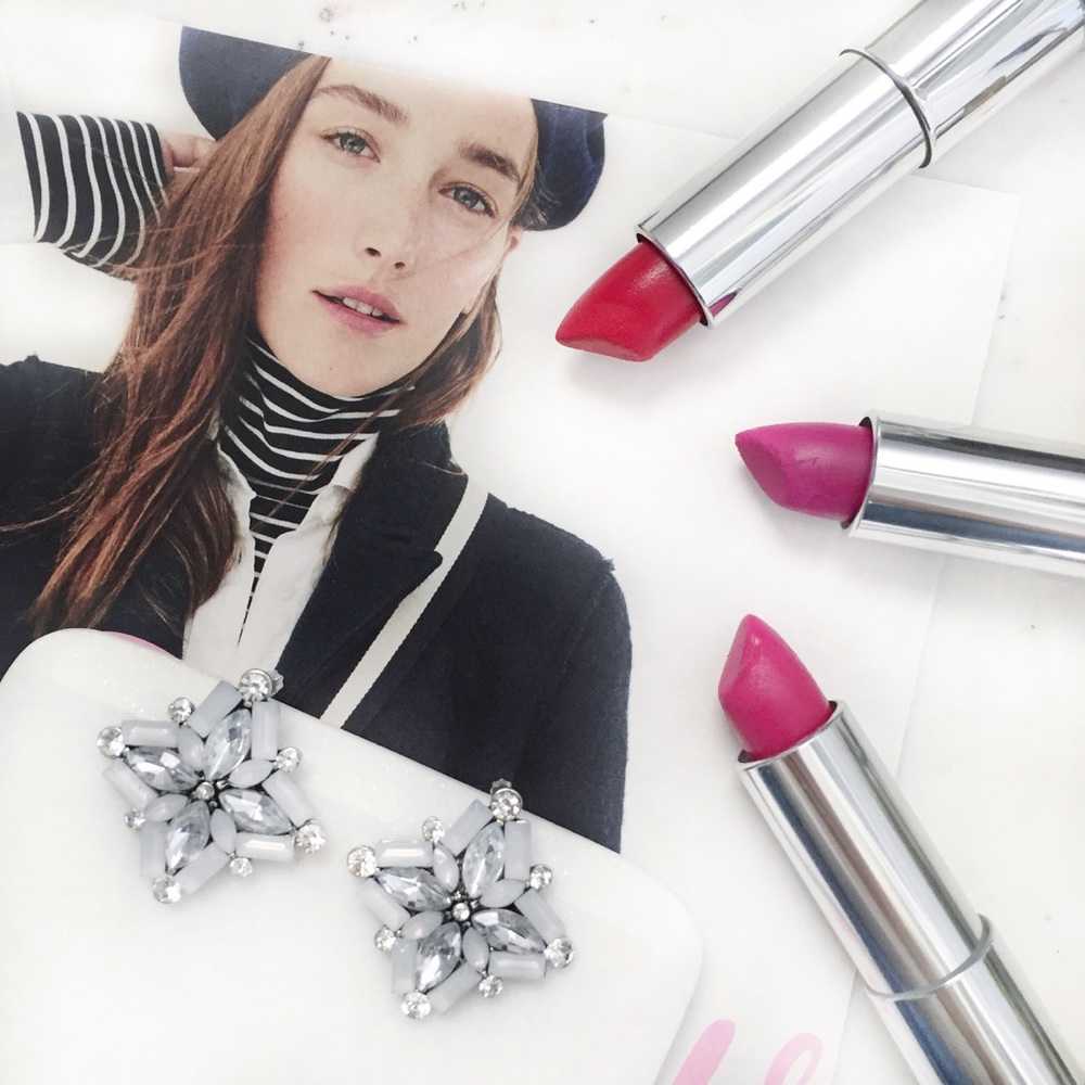 "Bacall" Earrings || Clear Crystal Statement