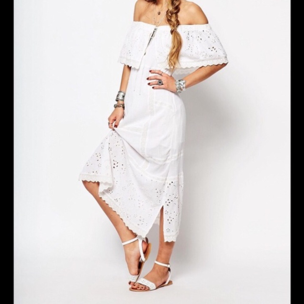 Free People * ivory most Beautiful Midi dress