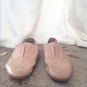 Italian leather nude oxfords