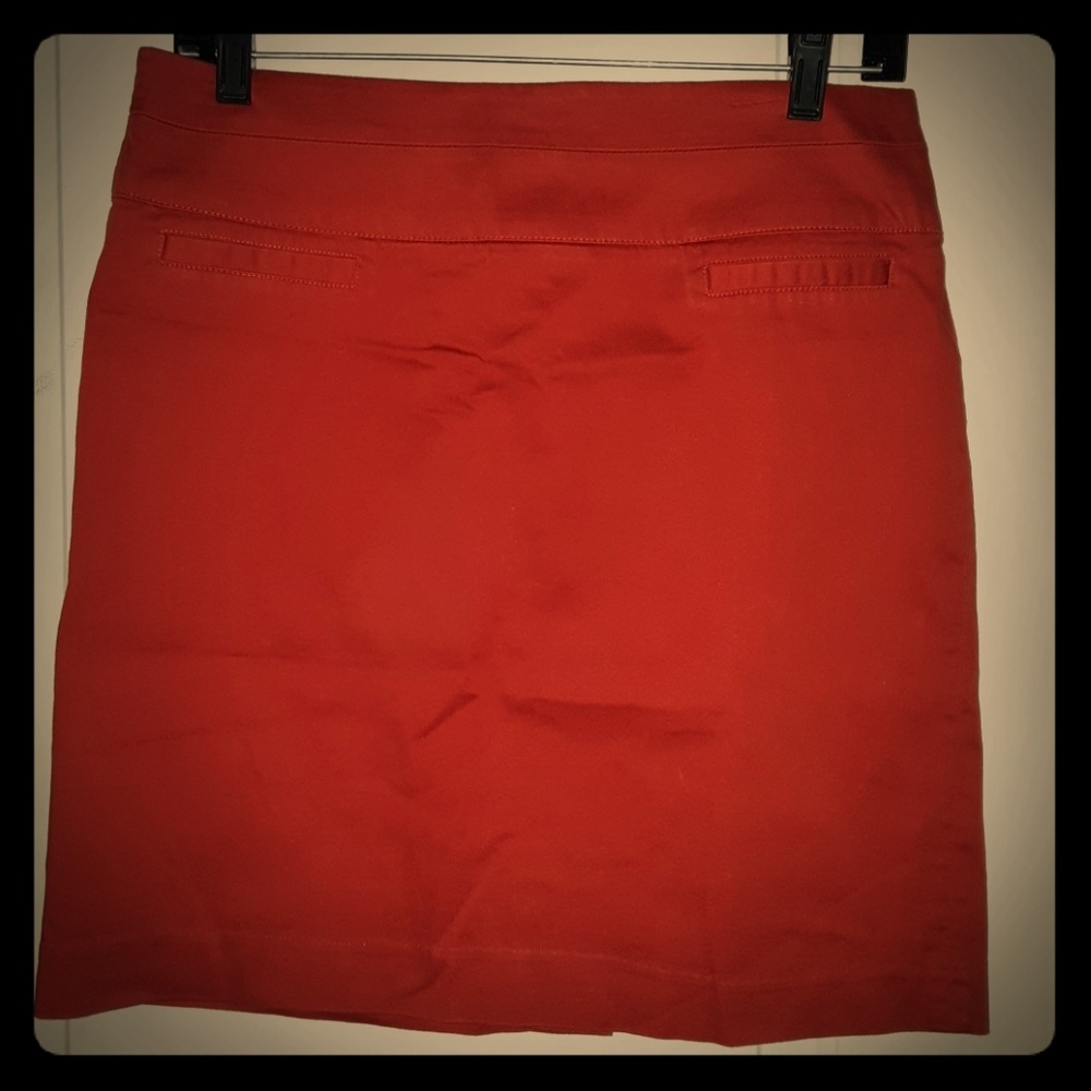 Burnt orange pencil skirt
