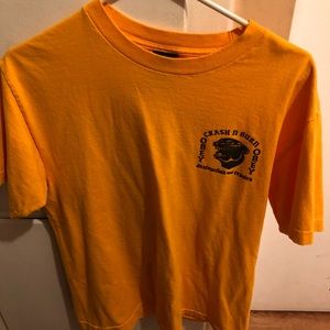 Yellow Obey Short Sleeve Crash and Burn
