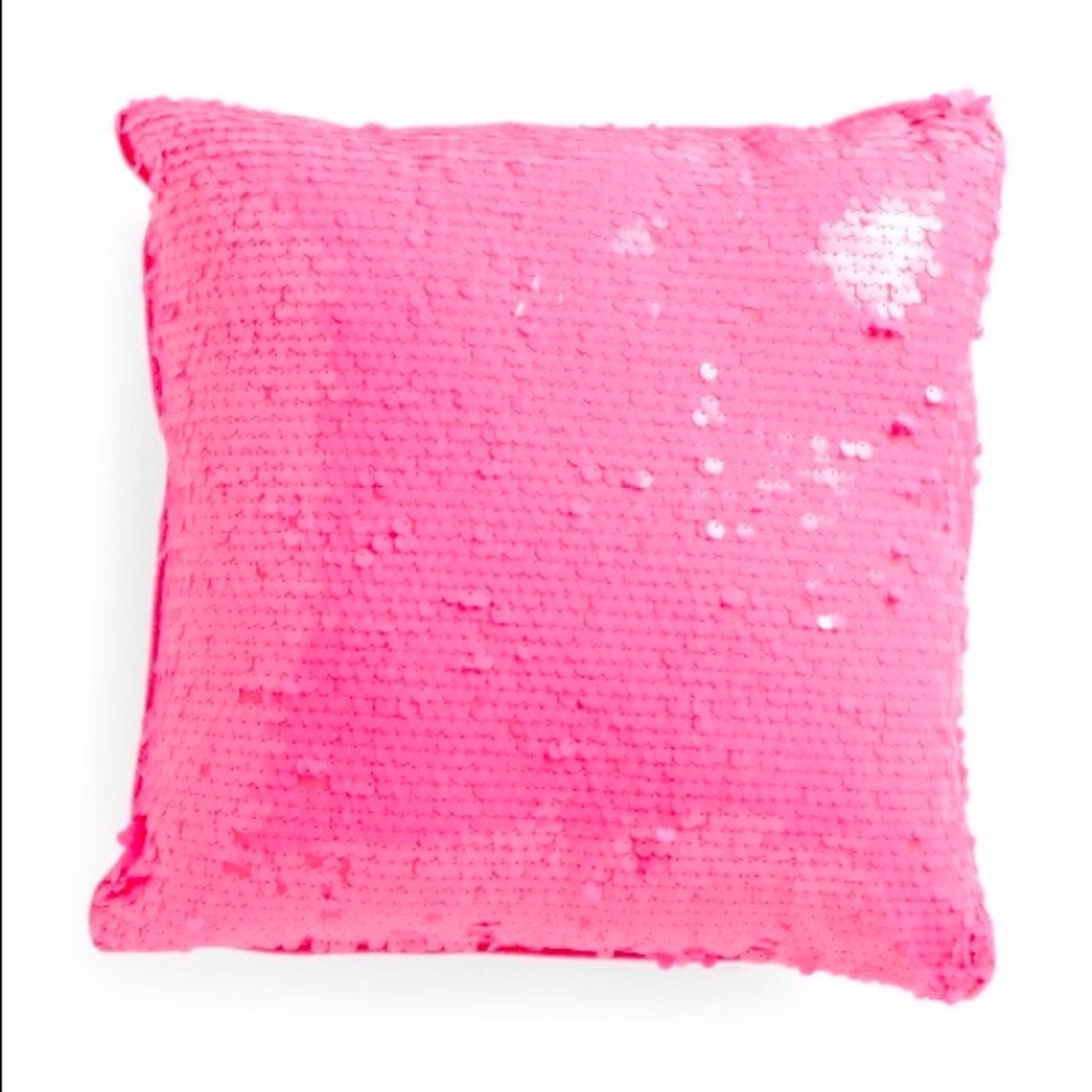 CYNTHIA ROWLEY Bubble Gum Pink Sequin Pillow