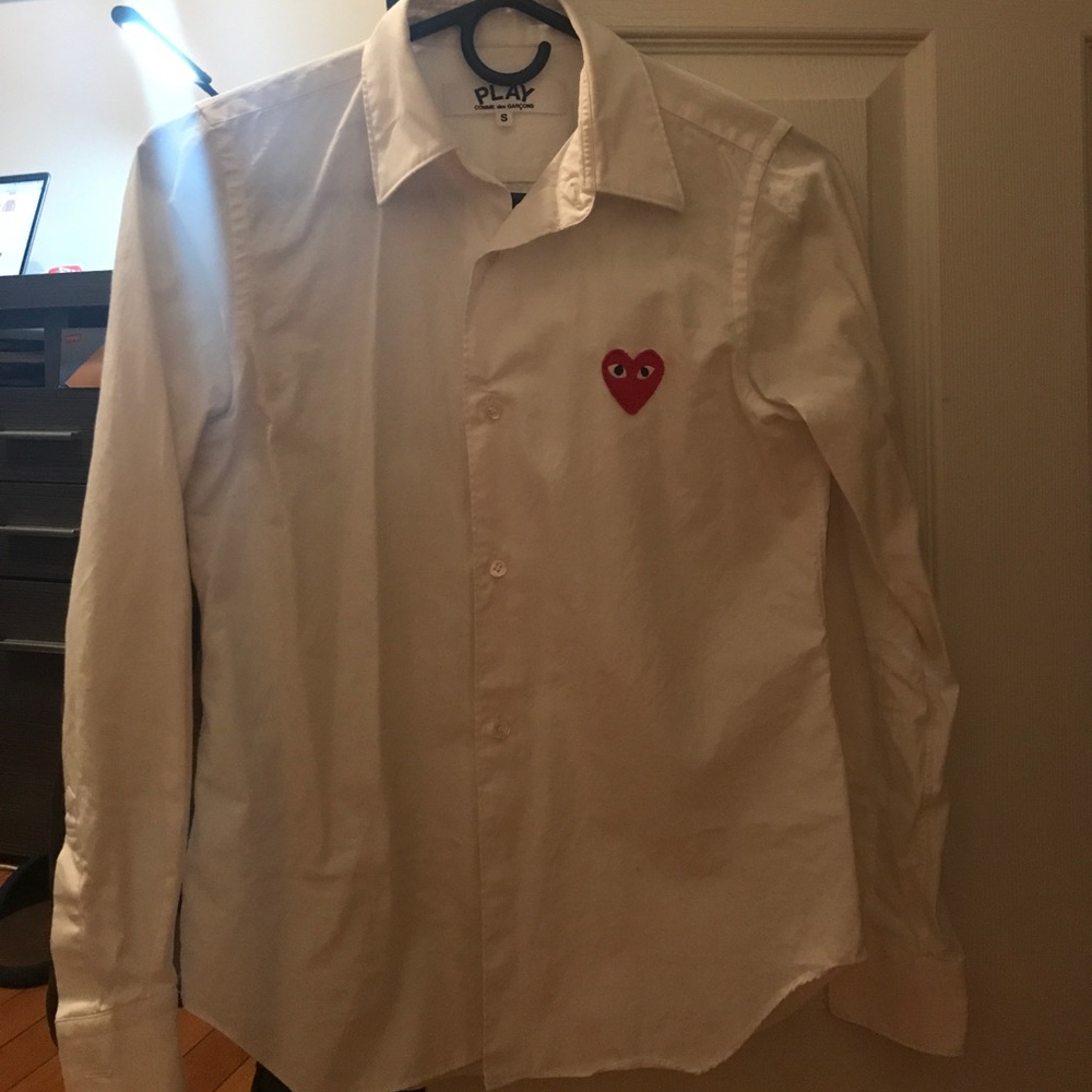 Comme Des Garcons Play White Shirt