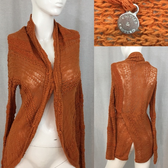 Anthropologie Sweaters - 💫Sz XS Anthro Knitted Knotted Split Back Cardigan