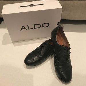 Genuine Leather Oxford Style Flats