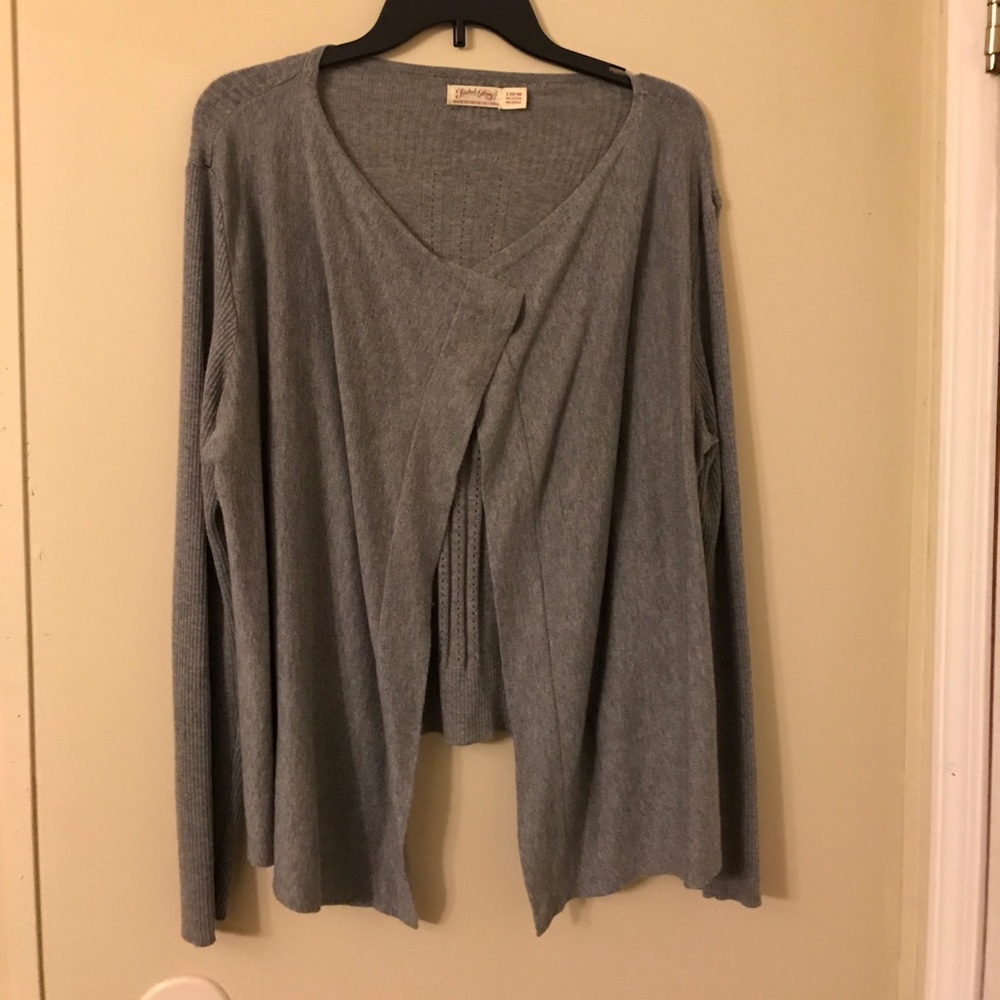 Grey faded glory cardigan size large