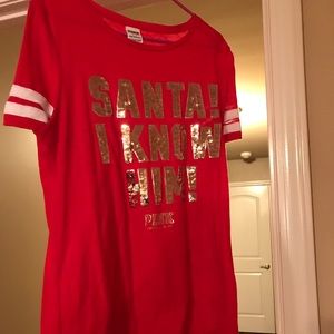 Santa I Know him Victoria Secret Tee
