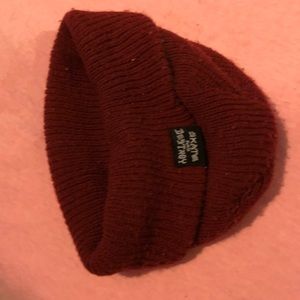 Burgundy Thrasher beanie Skate and Destroy