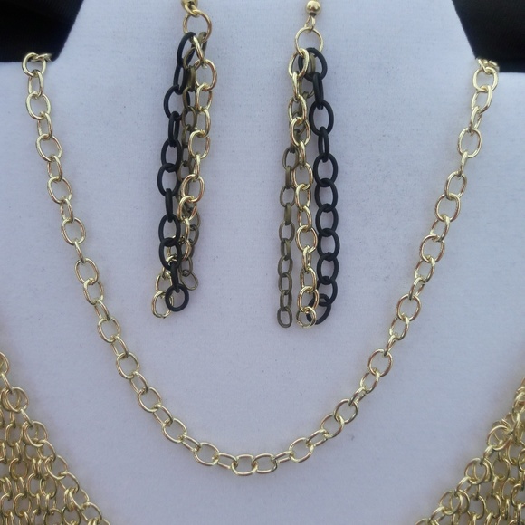 Handmade cable chain necklace & earrings - Picture 6 of 6