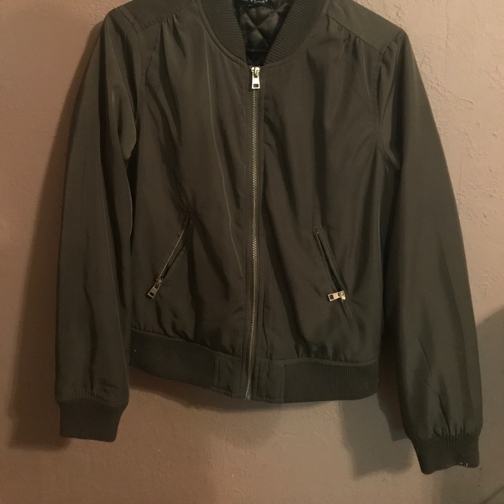 Green bomber jacket