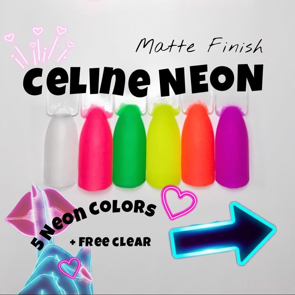 Matte Nail Polish Set ‘Celine Neon’