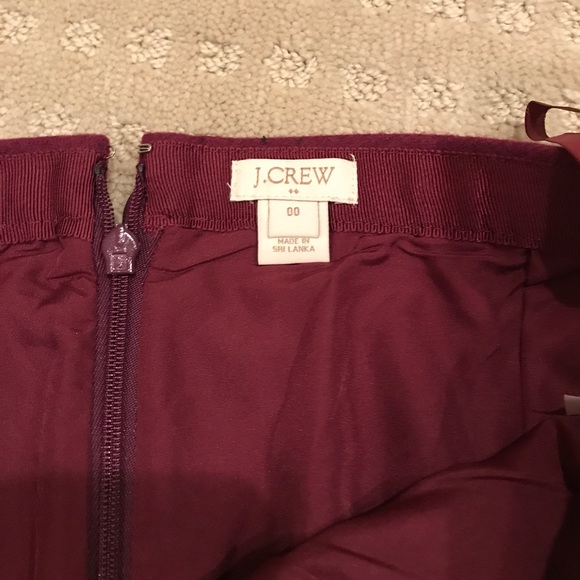 NWOT jcrew factory wine wool skirt - Picture 3 of 3