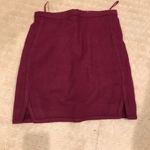 NWOT jcrew factory wine wool skirt