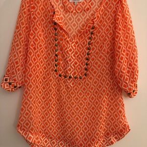 Geometric print blouse