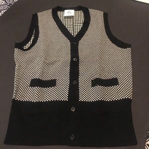 Vest black fleece