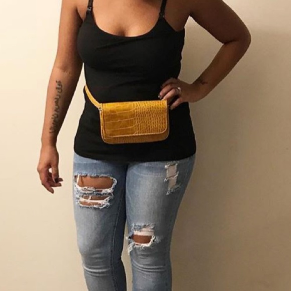 Mustard yellow fanny pack .. waist bag