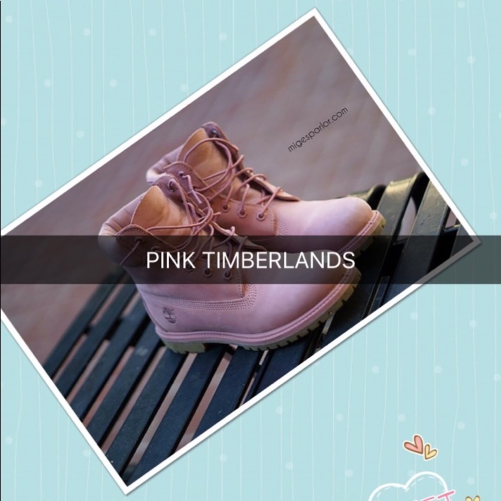 Pink Timberlands ❤️🌼