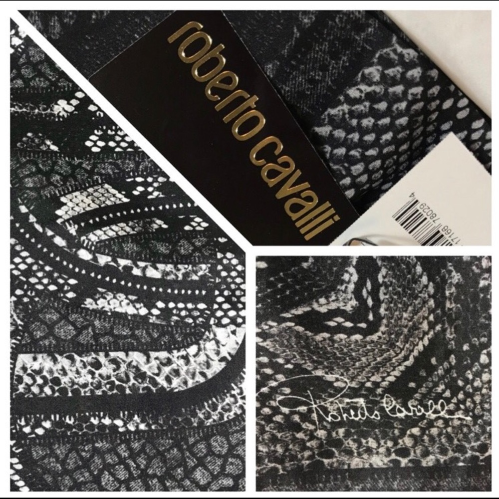 Authentic Roberto Cavalli Silk Scarf