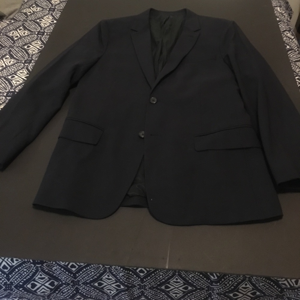 Black sport coat.