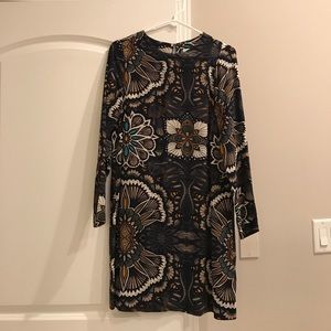 H&M printed long sleeve dress
