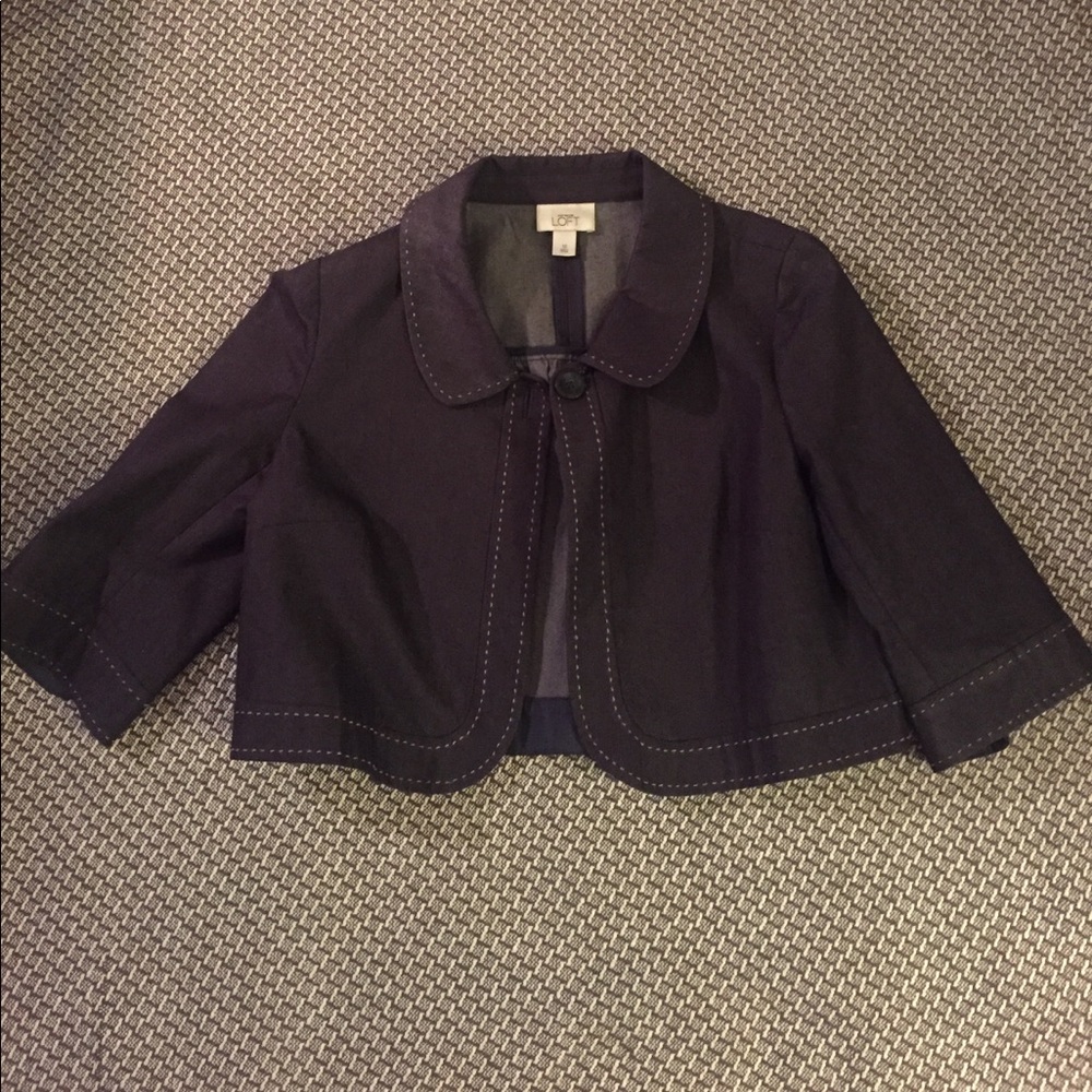 Ann Taylor Loft Mock Denim Jacket