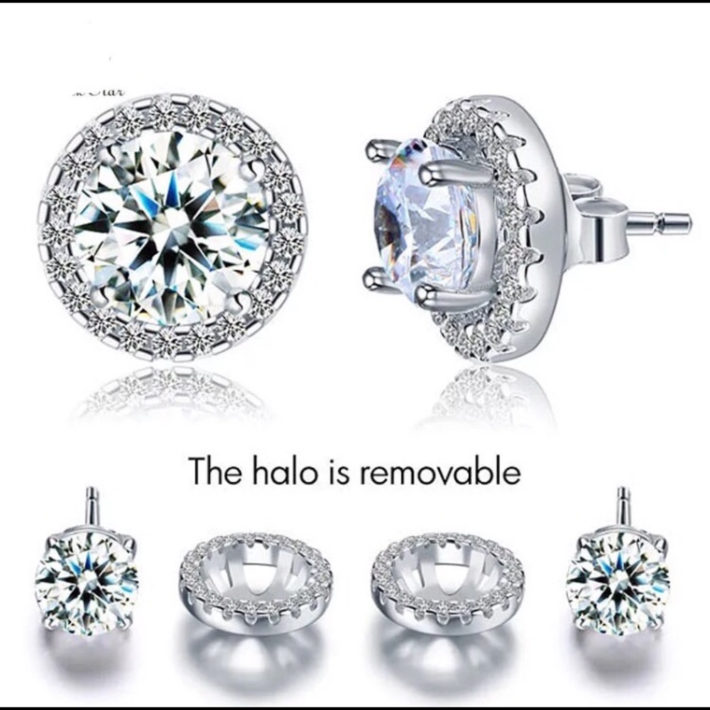 2.5 Ct VVS1 lab diamond 100% 925 silver earrings