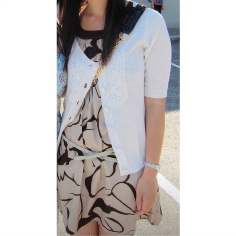 White crochet cardigan