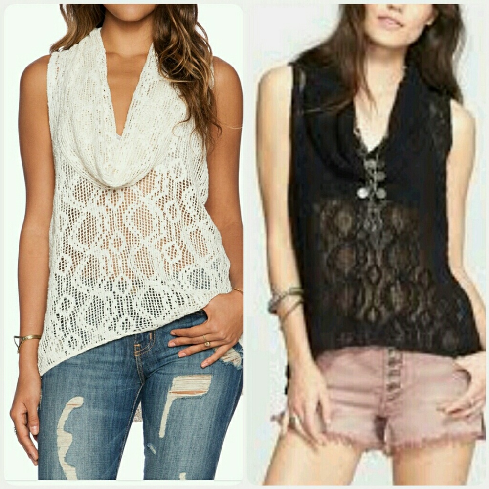 Free People crochet lace cowl