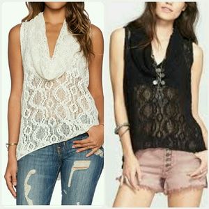 Free People crochet lace cowl