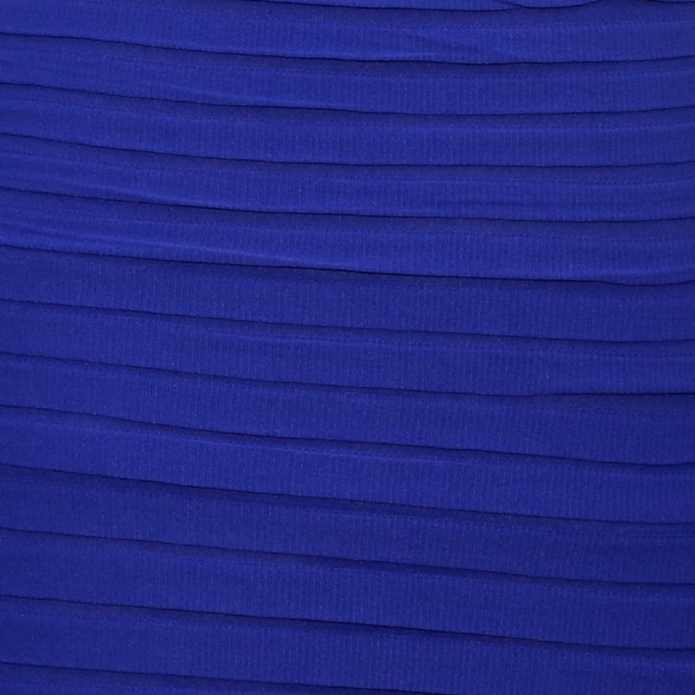 Blue stretchy layered look mini-skirt - Picture 5 of 7