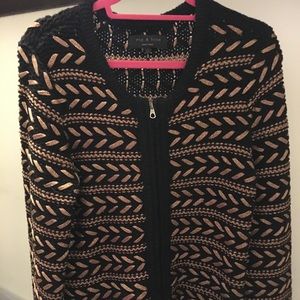 Rag & Bone Metallic Knit Sweater Cardigan Jacket