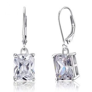 Luxury 8 ct lab diamond 100% 925 silver earrings