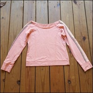 Vintage Y2K peachy pink S/M off the shoulder pullover
