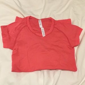 Lulu lemon neon pink top