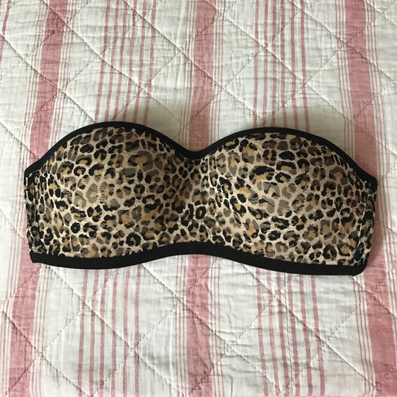 Victorias Secret Strapless Cheetah Print Bra - Picture 1 of 3