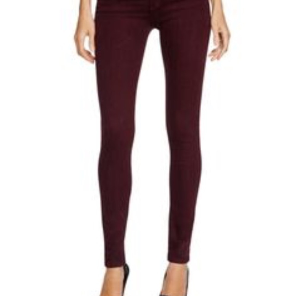 Super skinny red waxed denim from black orchid