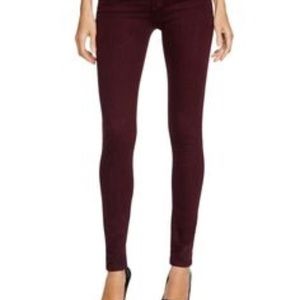 Super skinny red waxed denim from black orchid