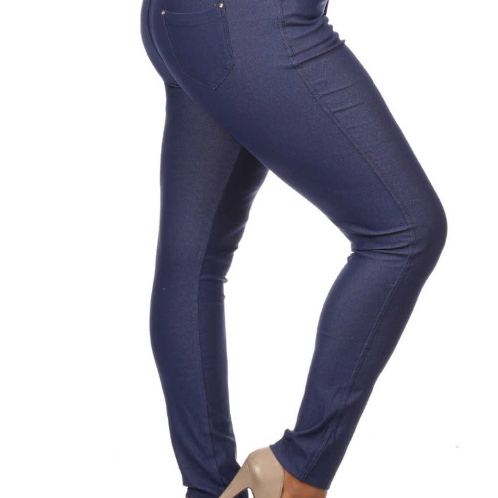PLUS SIZE Denim Blue Jeggings Fall Winter 2X 3X