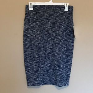 LuLaRoe Blue Heathered Cassie Pencil Skirt NWT